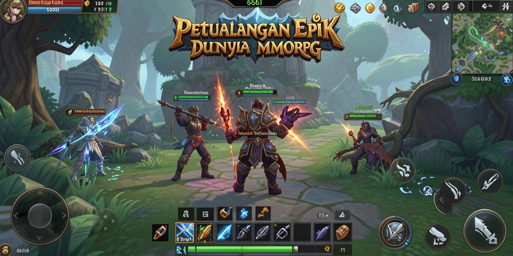 Tangkapan layar utama 666I menampilkan aksi seru dalam petualangan MMORPG.