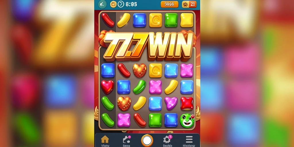 Tampilan gameplay Match-3 yang seru dan menantang di 777WIN.