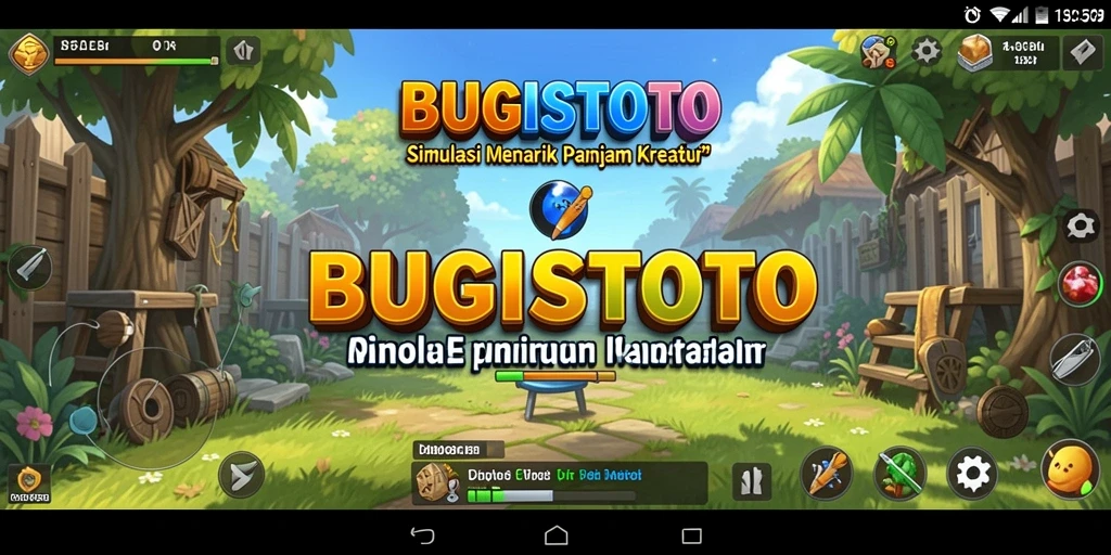 Screenshot utama BUGISTOTO menampilkan aksi gameplay seru dan kreatif.