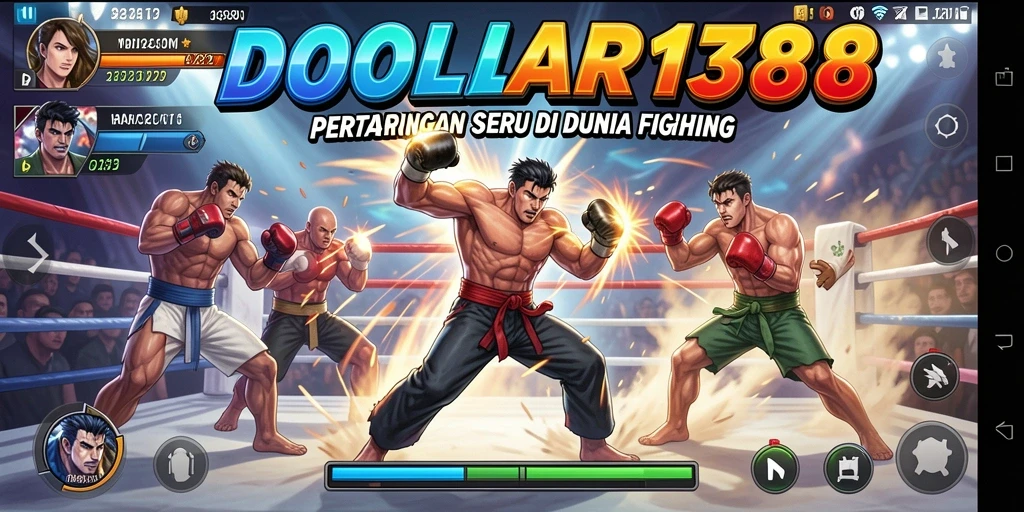 Tampilan gameplay DOLAR138 dengan pertarungan seru dan karakter unik.