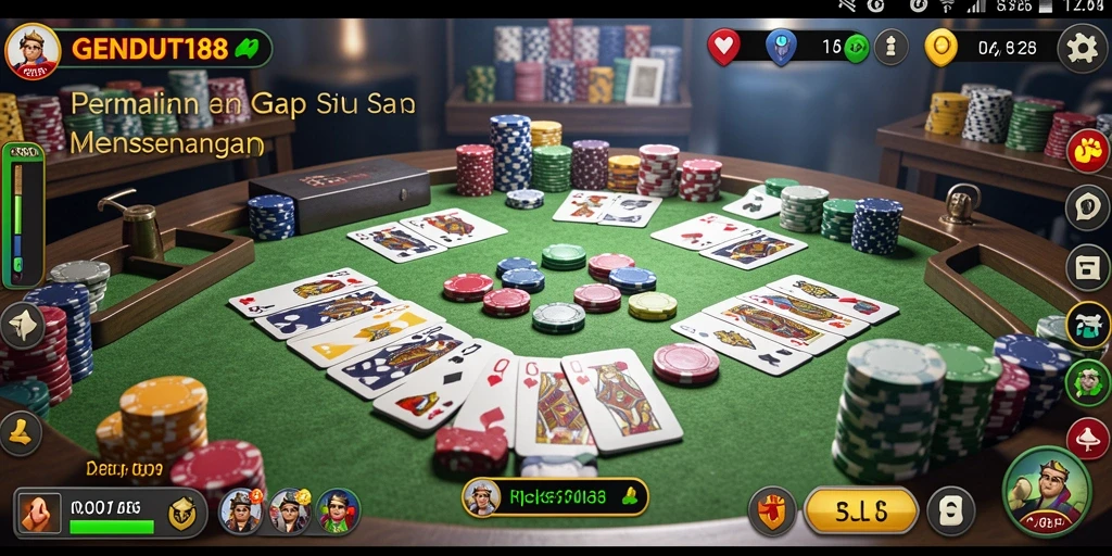 Tampilan gameplay GENDUT188 dengan momen seru dalam permainan Gaple.