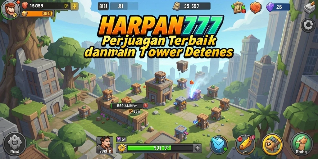 Screenshot gameplay HARAPAN777 yang menampilkan momen seru dalam Tower Defense.