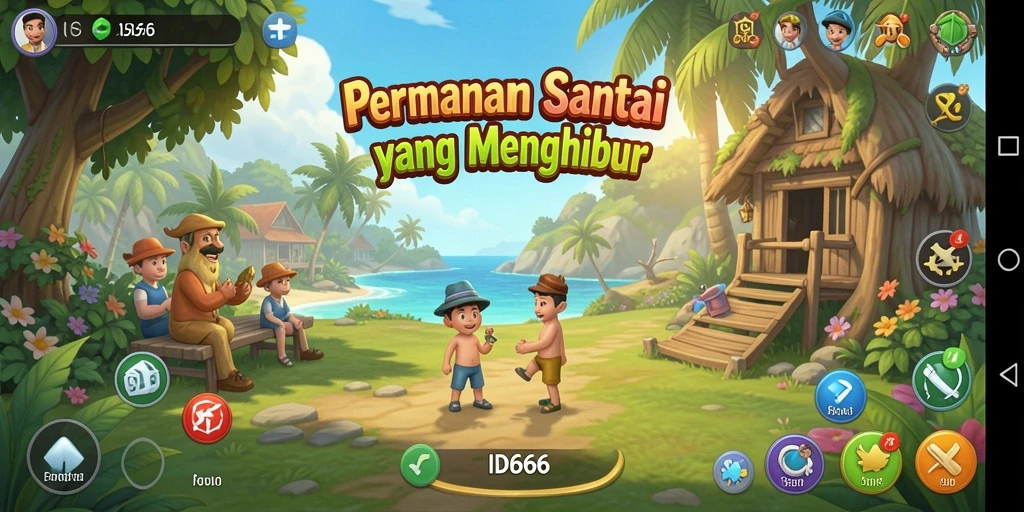 Tampilan gameplay ID66 yang penuh warna dan menghibur.