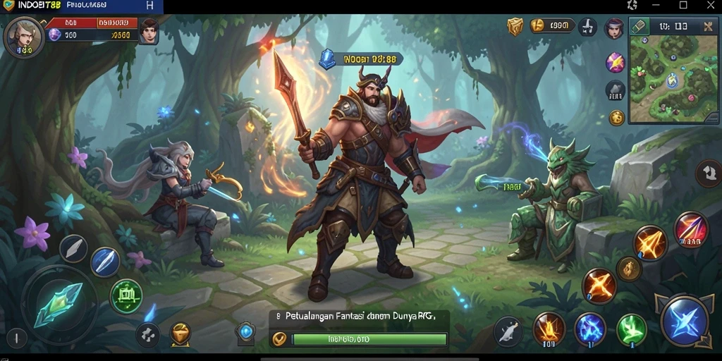 Gameplay menarik dengan pertarungan RPG yang mendebarkan.