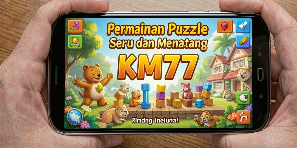 Screenshot gameplay KM777 menampilkan tantangan Puzzle yang menarik.