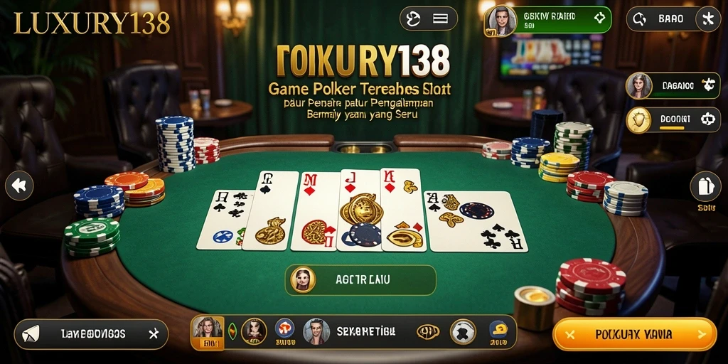 Tampilan gameplay Poker seru di LUXURY138.