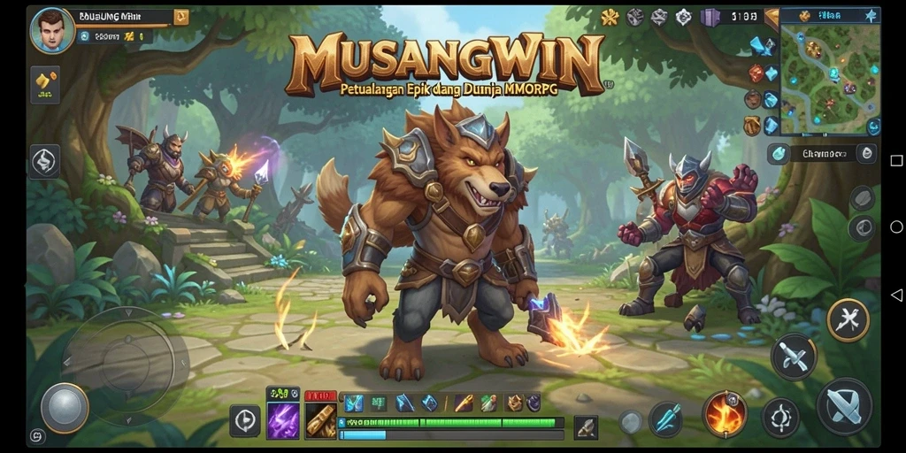 Tampilan gameplay <strong>MUSANGWIN</strong> yang menakjubkan dan penuh aksi.