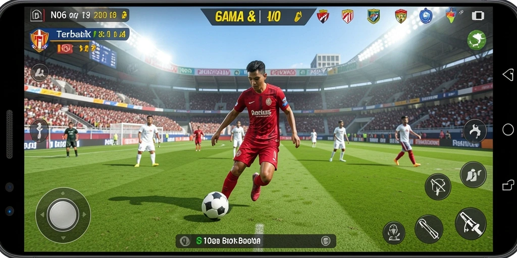 Screenshot menampilkan momen seru pertandingan sepak bola.