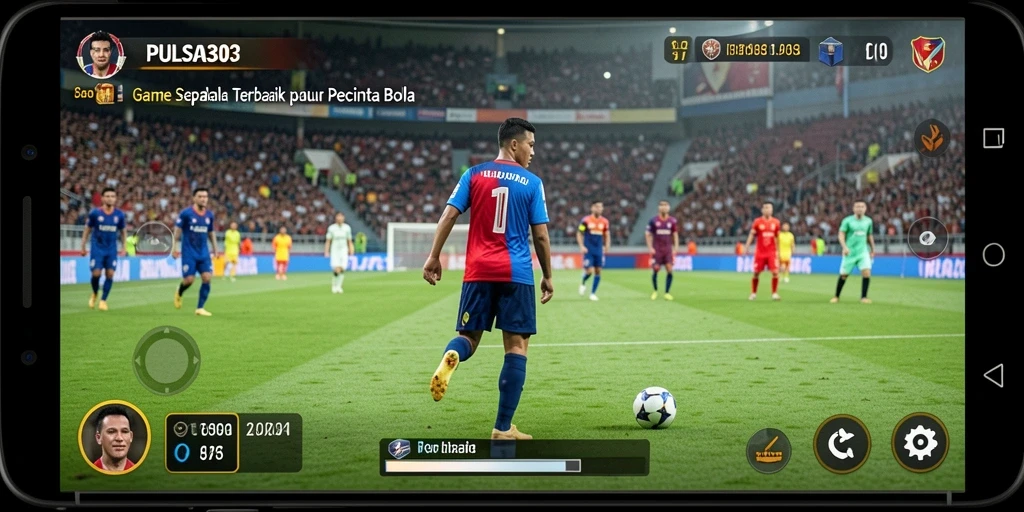 Tampilan gameplay menarik dari PULSA303 yang penuh dengan aksi sepak bola.