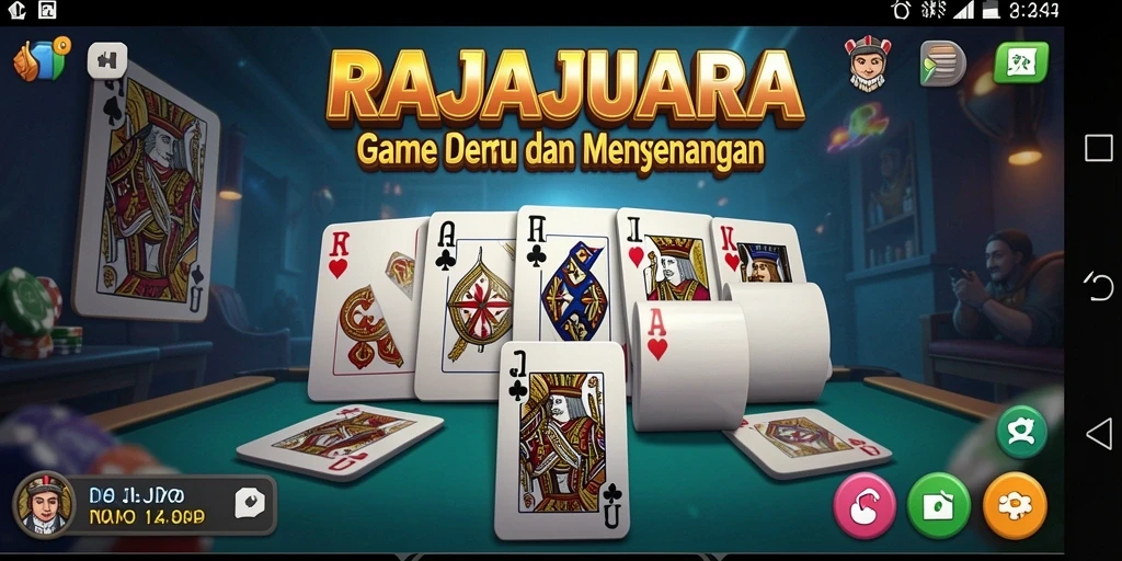 Gameplay seru dari RAJAJUARA saat bermain Domino.