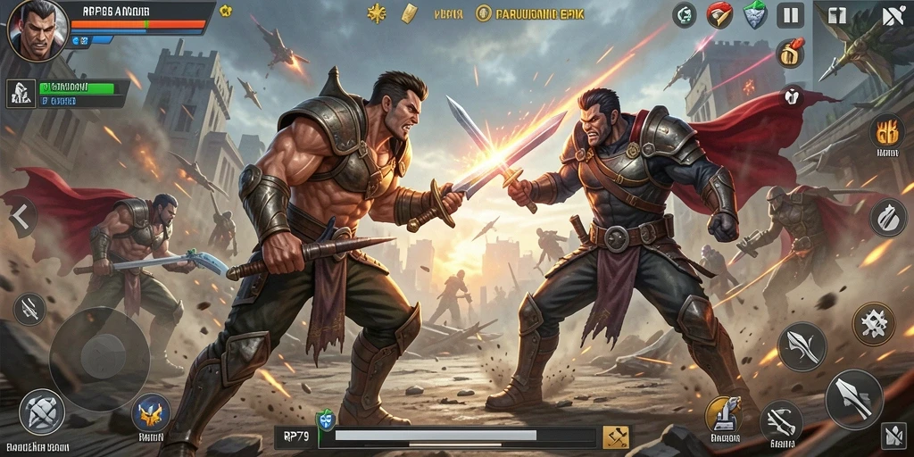 Screenshot RP79 menampilkan momen pertarungan yang mendebarkan.