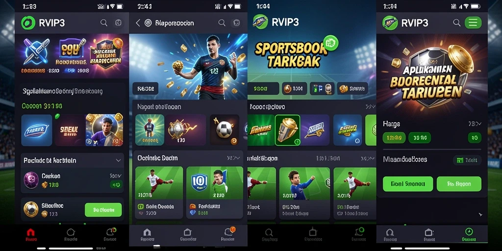 Tampilan menarik dari gameplay aplikasi Sportsbook RVIP3.