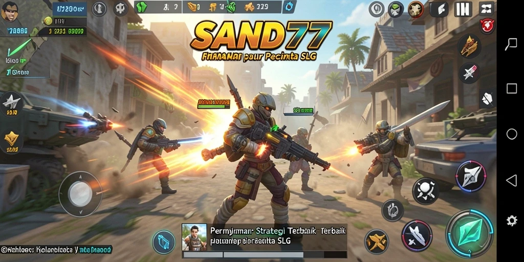 Tampilan gameplay menarik dan menantang dalam SAND77.