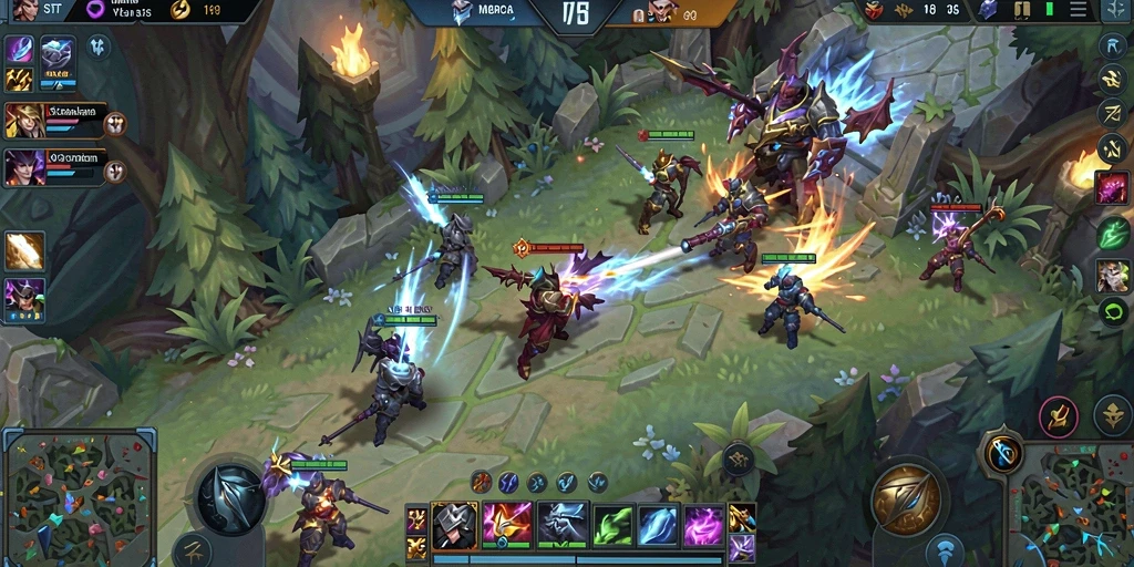 Gameplay seru ST789 dengan pertarungan tim yang intens.