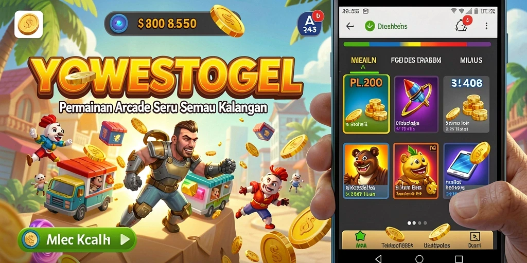 Tampilan gameplay seru dari YOWESTOGEL dengan aksi Arcade yang menarik.